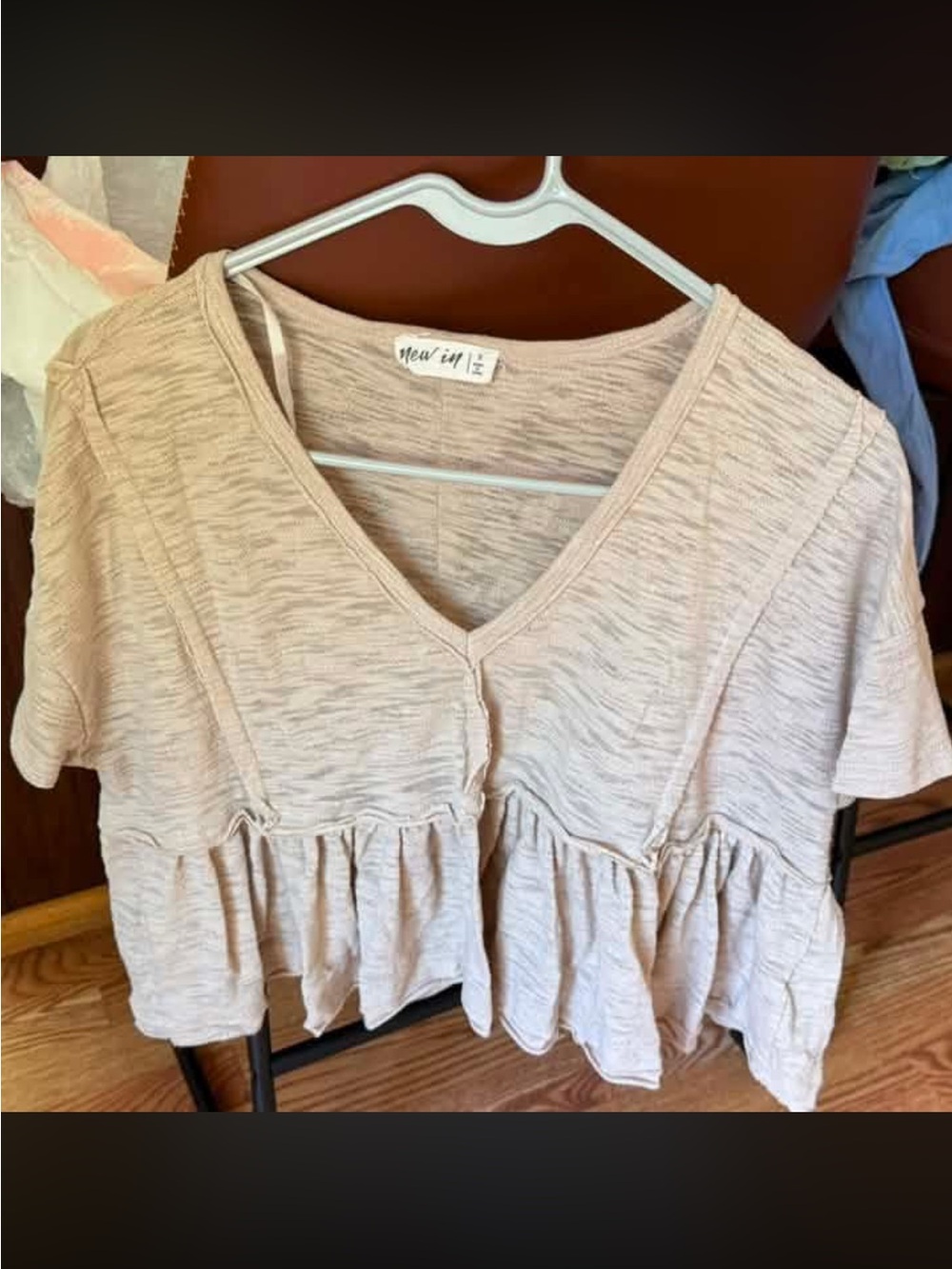V-Neck Ruffle Peplum Top